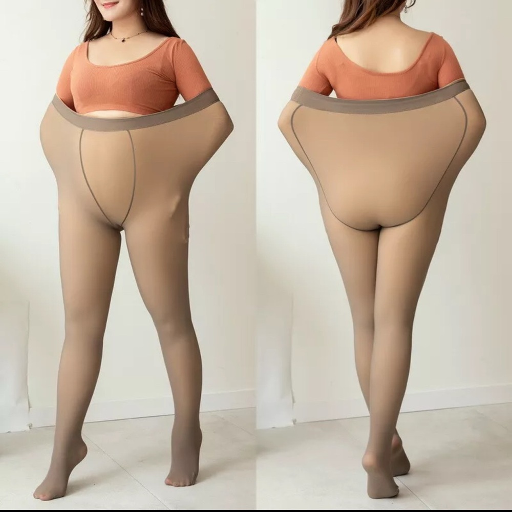 Pantyhose/Tights UnBranded Lot Of 3 Stretch Reinforced Toe Tall Nude/Tan  OS
